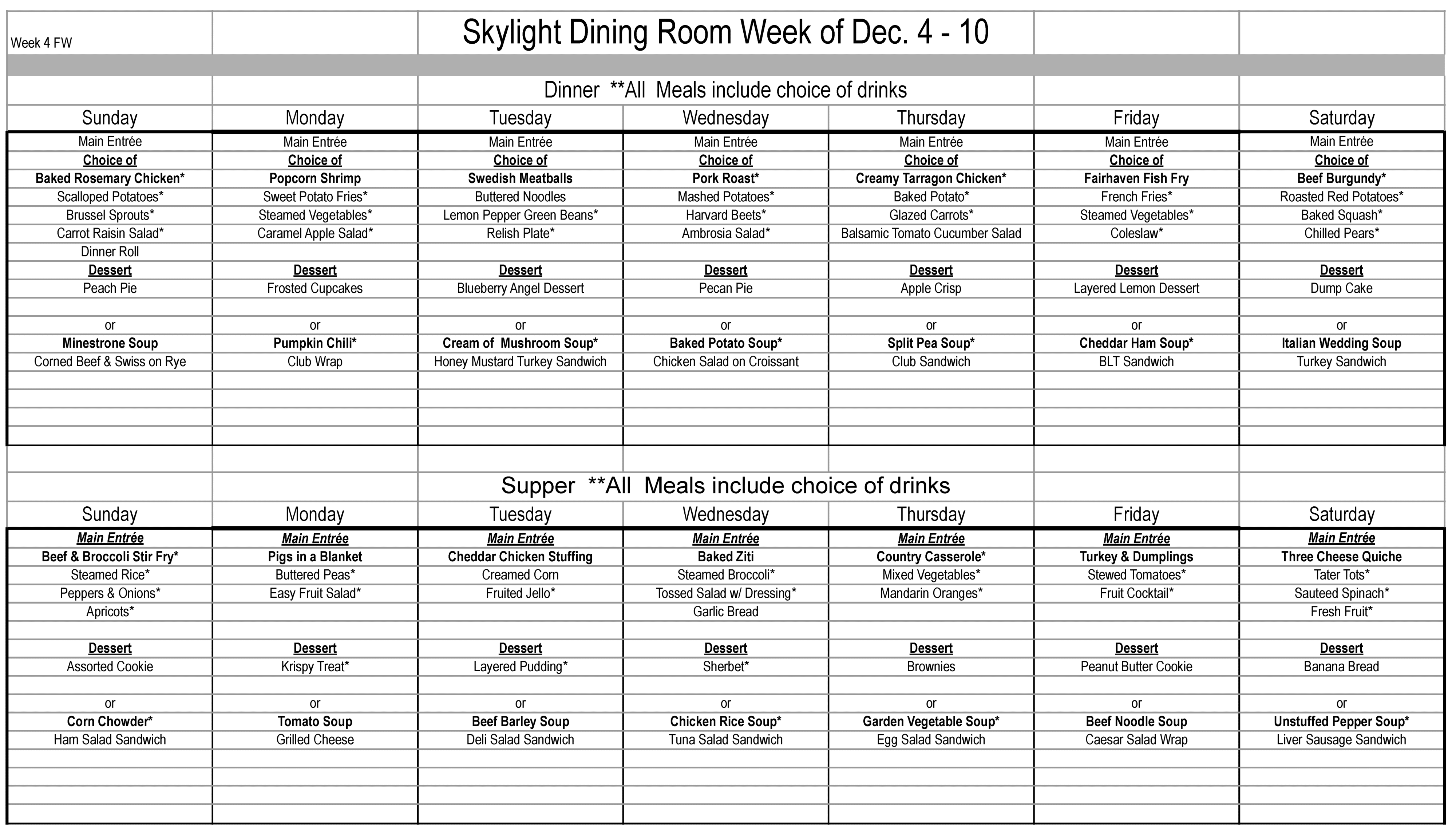 week 1 december menu 22 week 1 december menu 22